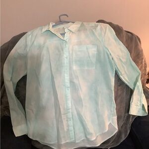 Cabana buttton up light tie dye top